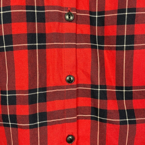 Madewell Central Shirt in Dahl Plaid Red XS - Picture 10 of 14